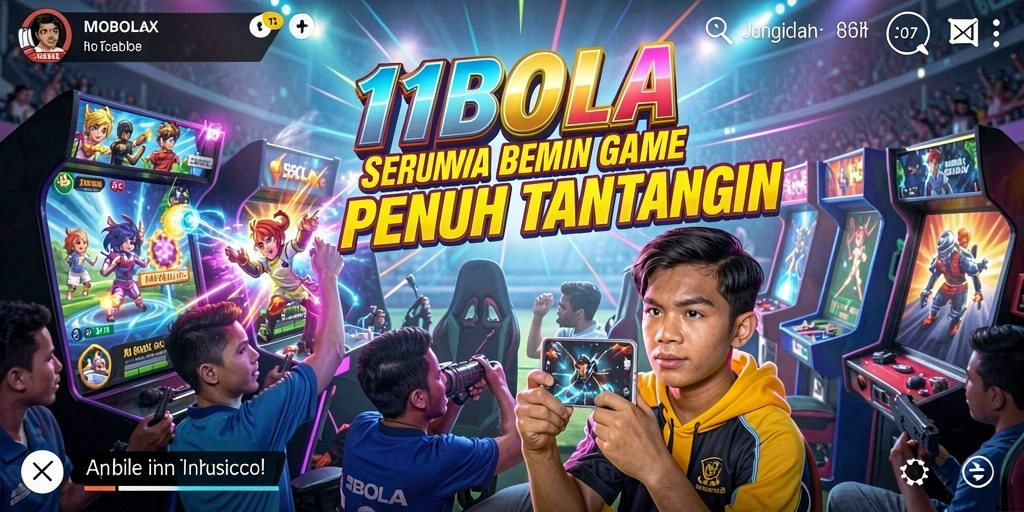 Screenshot utama menampilkan gameplay seru dalam 11BOLA.
