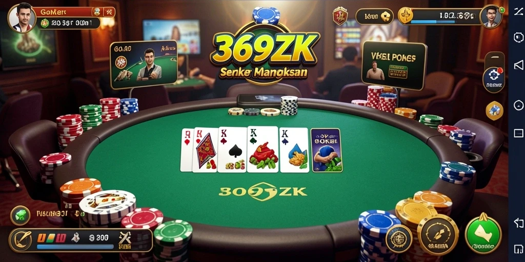 Tampilan menarik dari gameplay Poker di 369ZK.