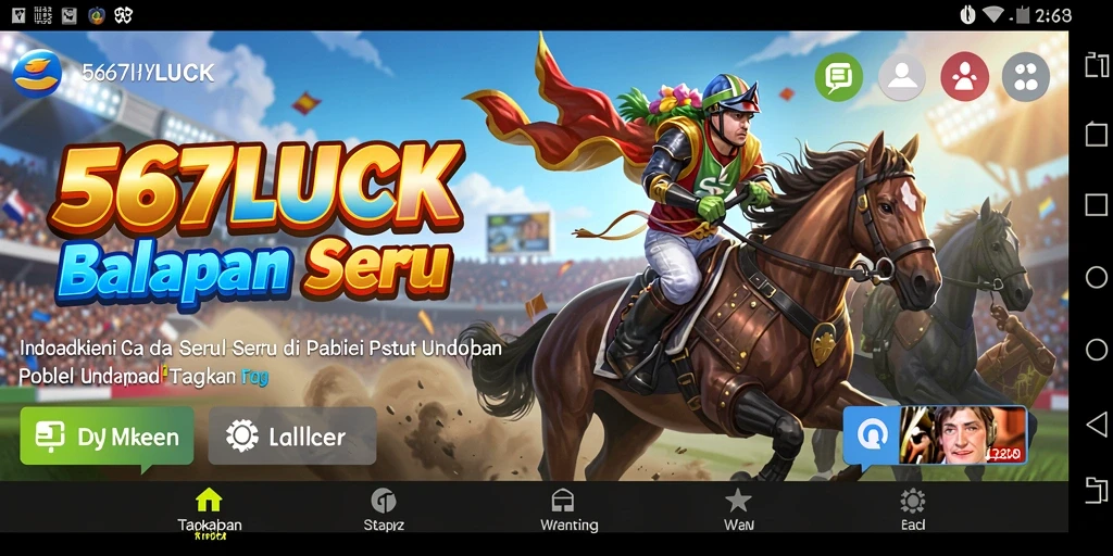 Screenshot gameplay <strong>567LUCK</strong> menunjukkan balapan seru dengan kendaraan yang melaju cepat.