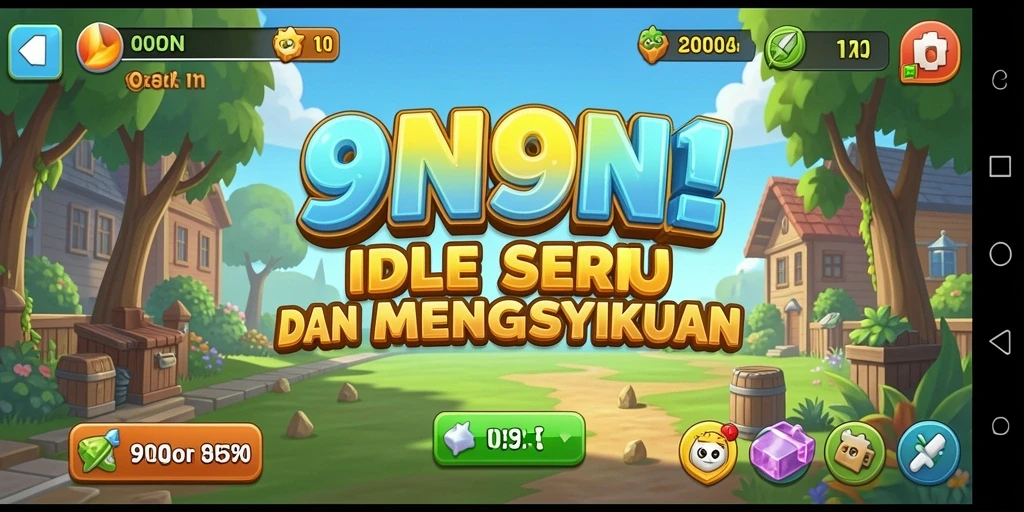 Tampilan gameplay menarik dan penuh aksi di dalam 9N9N.
