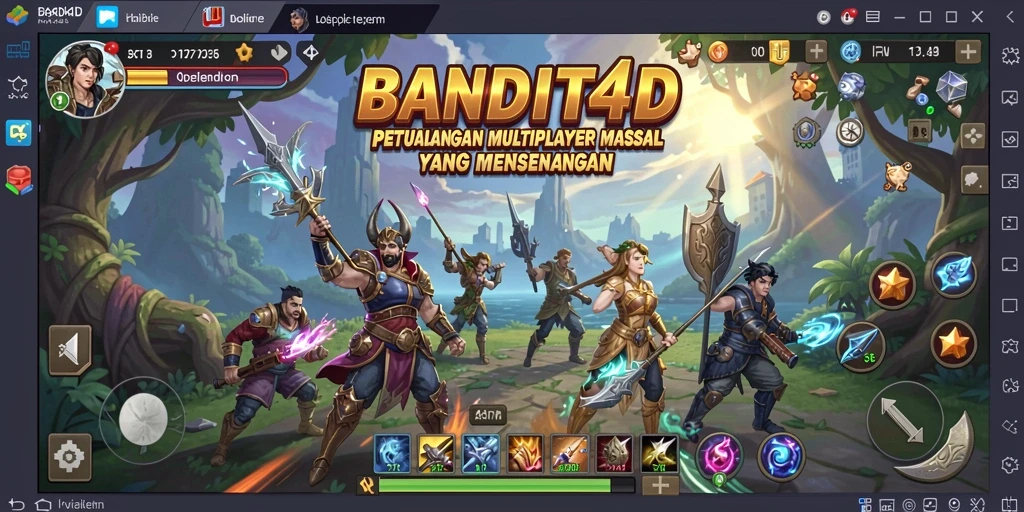 Tangkapan layar gameplay BANDIT4D menampilkan aksi seru dalam petualangan MMORPG.