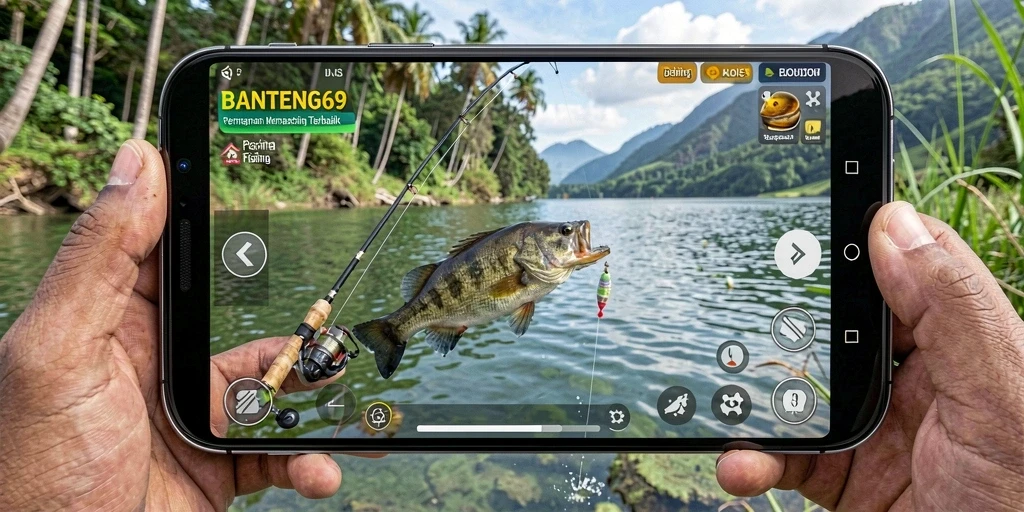Tampilan menakjubkan dari gameplay memancing di BANTENG69.