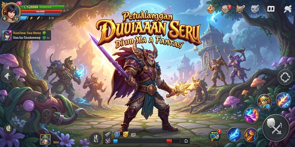 Menampilkan aksi seru dalam petualangan dunia fantasi CVG8888.