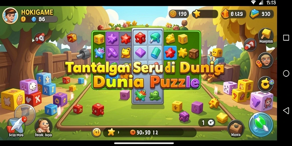 Tangkapan layar HOKIGAME menampilkan serunya gameplay Puzzle.