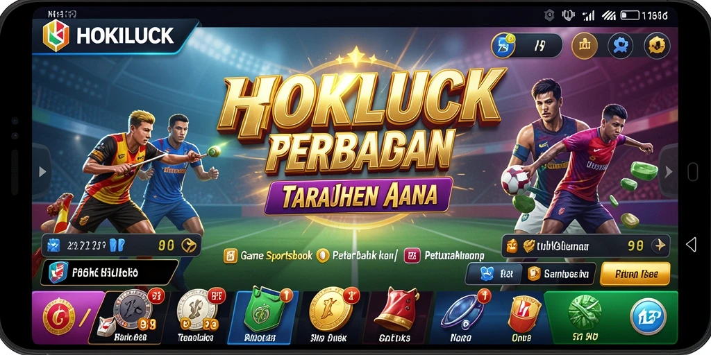 Screenshot gameplay HOKILUCK dengan tampilan taruhan olahraga yang menarik.