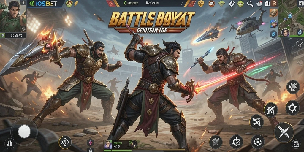 Tampilan gameplay seru dari pertarungan epik di IOSBET.