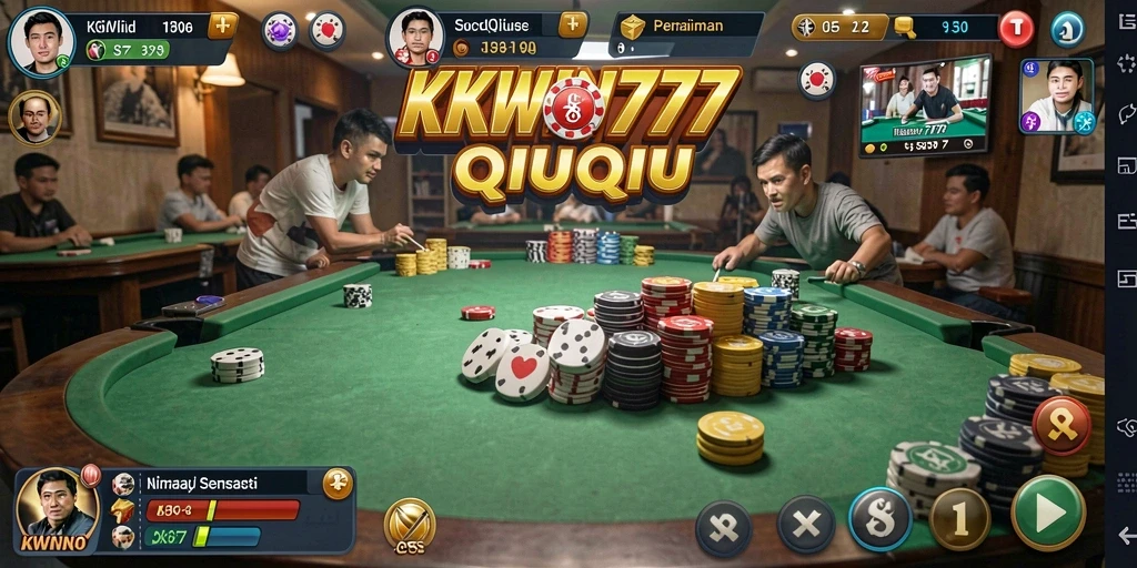 Tampilan gameplay QiuQiu yang seru dan interaktif di KKWIN777.