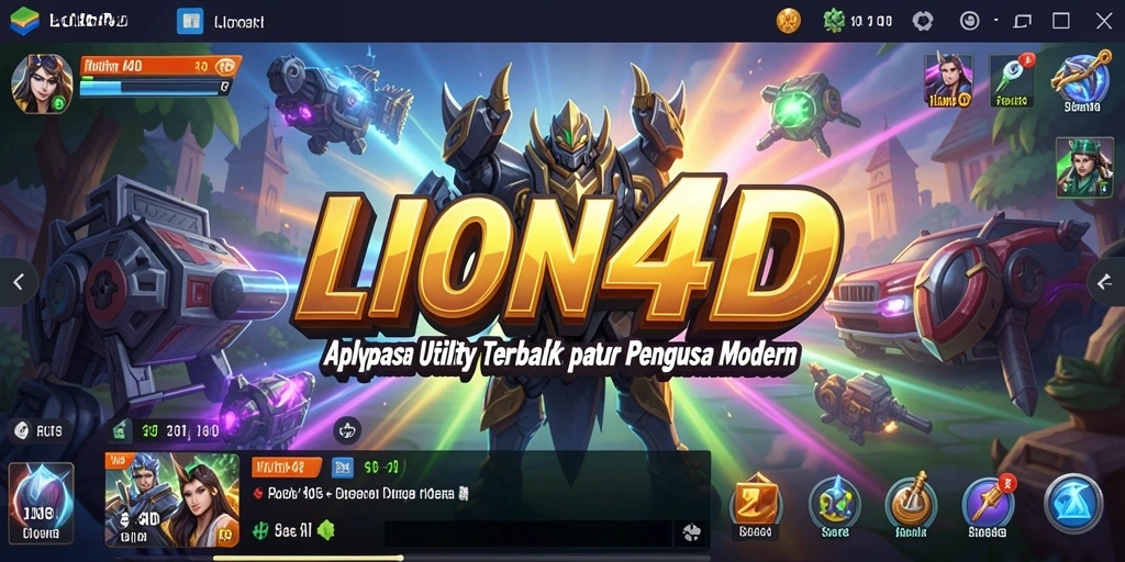 Tampilan interaktif LION4D dengan berbagai fitur Utility.
