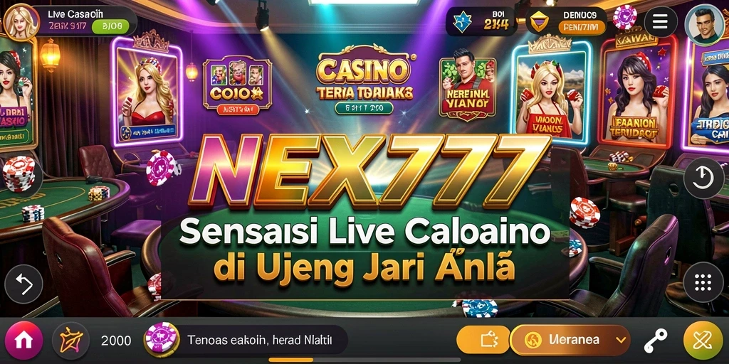 Tampilan gameplay Live Casino di NEX777 yang memukau dan interaktif.
