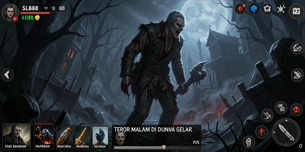 Screenshot menampilkan suasana mencekam gameplay SL888.