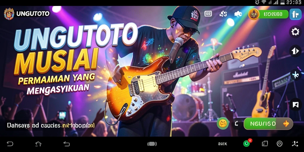 Screenshot gameplay UNGUTOTO menunjukkan tantangan musik yang seru.