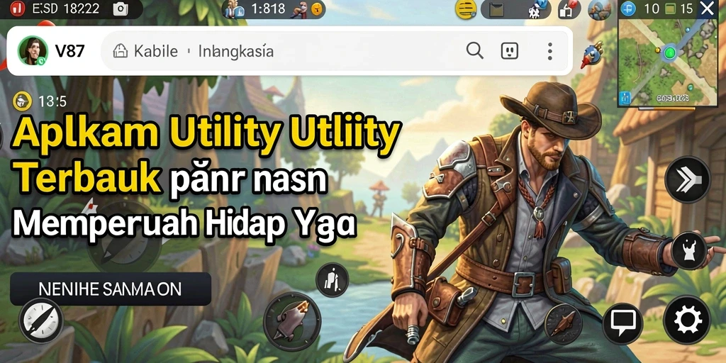 Tampilan antarmuka V87 yang simpel dan informatif untuk pengguna.